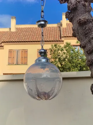 Lámpara farol tulipa Mazzega vintage