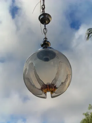 Lámpara farol tulipa Mazzega vintage