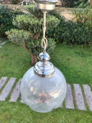 Lámpara farol tulipa Mazzega vintage