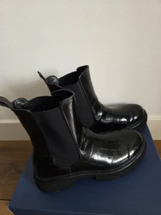 Botas Chelsea efecto piel cocodrilo T39