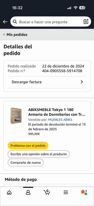 Armario puertas correderas madera y cristal