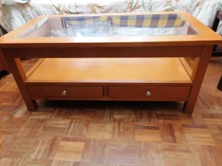 Mesa de centro madera y cristal