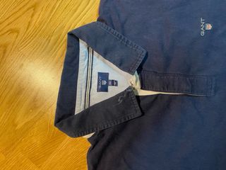 Polo Gant Manga Larga Azul