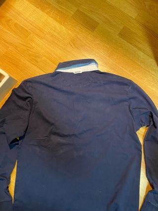 Polo Gant Manga Larga Azul