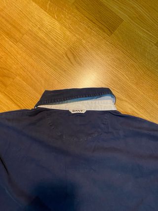 Polo Gant Manga Larga Azul