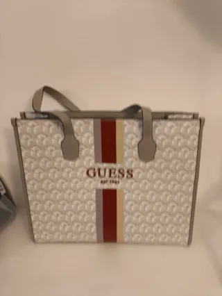 Borsa Guess Silvana Grigio Oro
