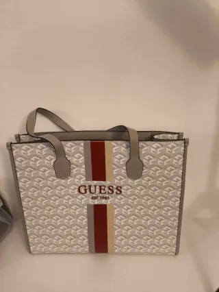 Borsa Guess Silvana Grigio Oro