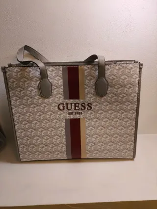 Borsa Guess Silvana Grigio Oro