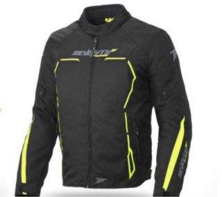 Chaqueta Moto Seventy Negra y Flúor