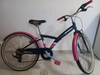 Bicicleta Btwin Rueda 24 Azul y Rosa