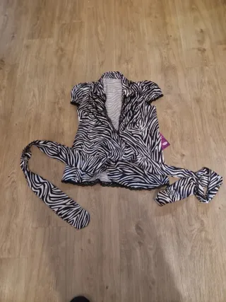 Camisa cruzada cebra talla M