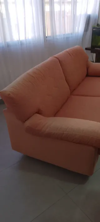 Sofá naranja 3 plazas