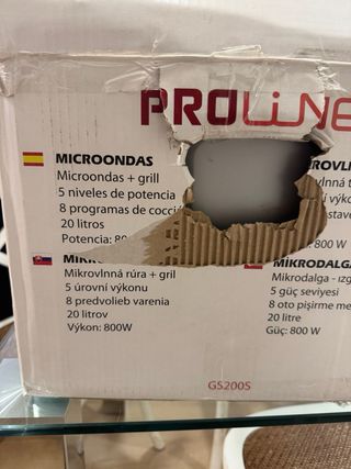 Microondas Proline GS200S 20L 800W Grill