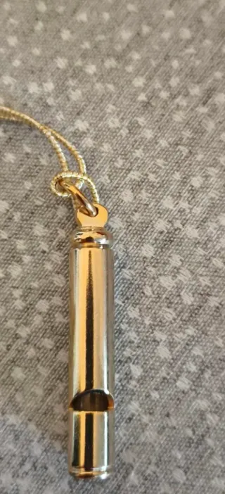 Silbato conunión dorado borla Nuevo