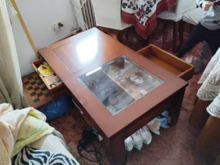 Mesa de centro madera y cristal