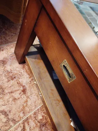 Mesa de centro madera y cristal