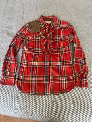 Camisa de cuadros con volantes