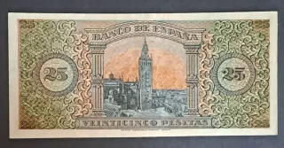 25 Pesetas Banco de España 1940