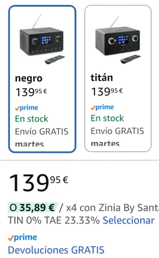 Radio Internet Medion Life P85444 Negra