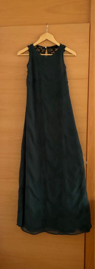 Vestido largo negro espalda descubierta