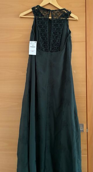 Vestido largo negro espalda descubierta