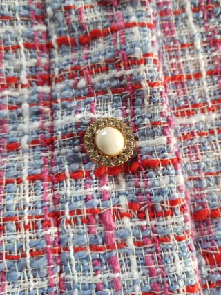 Falda Zara tweed botones joya Talla S