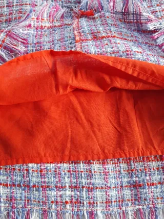 Falda Zara tweed botones joya Talla S