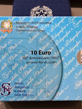 10 Euro Argento ONU 2005 Italia