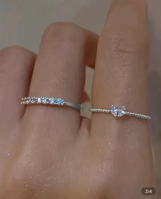 Anillo Corazón Ajustable Plateado