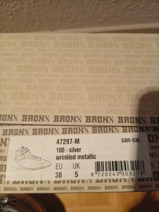 Botines Bronce Piel Talla 38 Plata