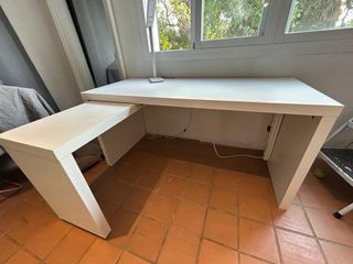 Escritorio en L blanco