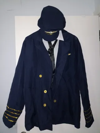 Disfraz Piloto Azul y Dorado