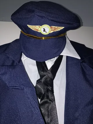 Disfraz Piloto Azul y Dorado