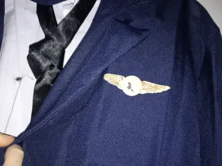Disfraz Piloto Azul y Dorado