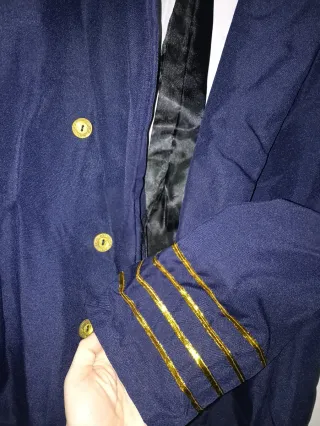 Disfraz Piloto Azul y Dorado