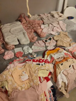 Lote Ropa Bebé Niña,carro 3 piezas,porta bebé,etc.