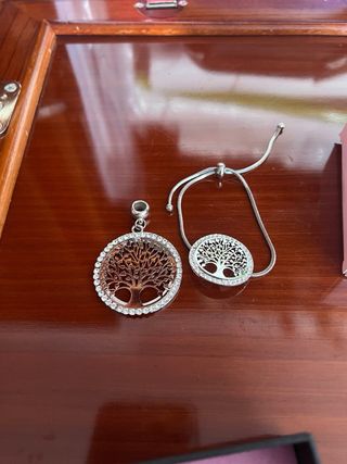 Colgante y pulsera Árbol de la Vida con Circonitas