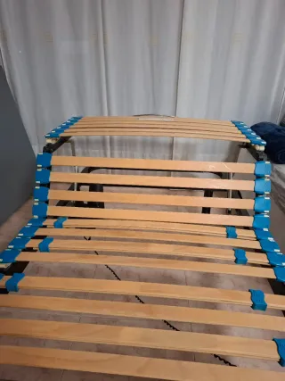 Conjunto somier, colchon y sábanas nuevas 90x190