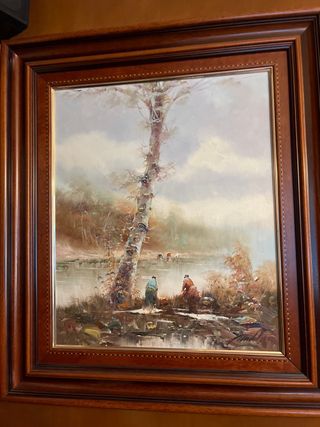 Coppia di quadri paesaggistici