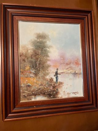 Coppia di quadri paesaggistici