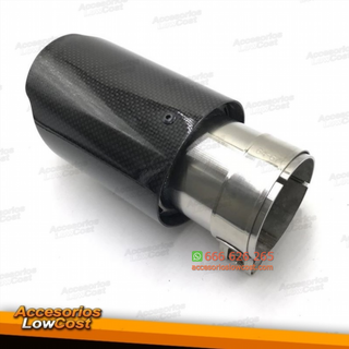 COLA DE ESCAPE UNIVERSAL REDONDA SIMPLE CARBONO B