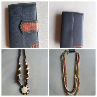 Lote 2 collares y billetero mujer NUEVOS