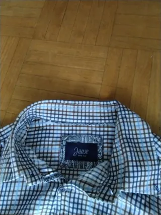 Camisa de cuadros hombre manga larga