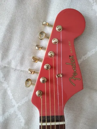 Guitarra Acústica Fender Malibu SCE Roja