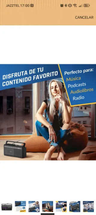 KLIM Boombox Radiocasete AM/FM Negro