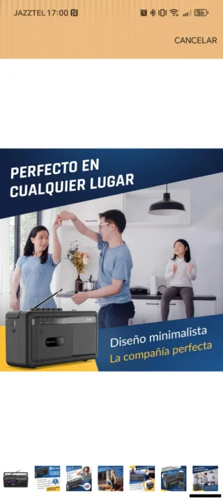 KLIM Boombox Radiocasete AM/FM Negro