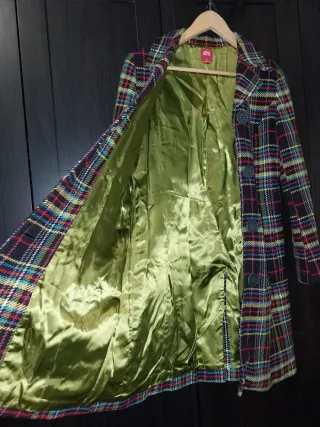 Abrigo Miss Sixty cuadros multicolor