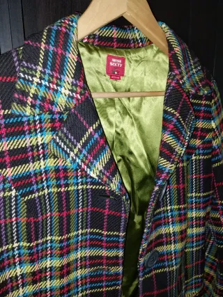 Abrigo Miss Sixty cuadros multicolor