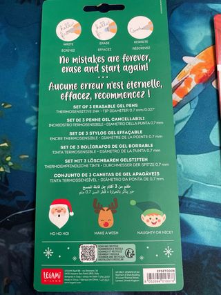 Set 3 blister penne cancellabili Legami limited