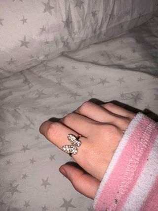 Conjunto collar, pulsera y anillo mariposa